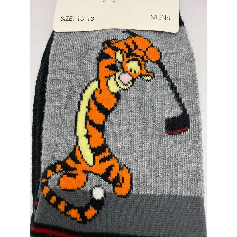 NEW Vintage The Disney Store Tigger Playing Golf Socks Men's Size 10-13